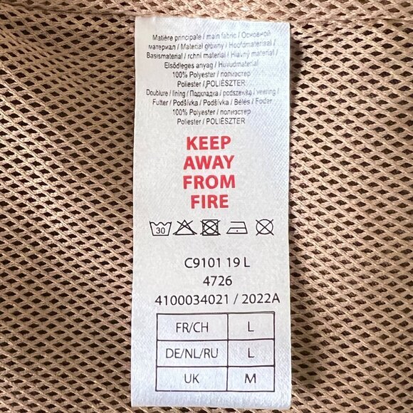 Atlas For Men Ochre Brown Safari Full-Zip Lightweight Jacket L Comfortable Poc - Picture 14 of 16